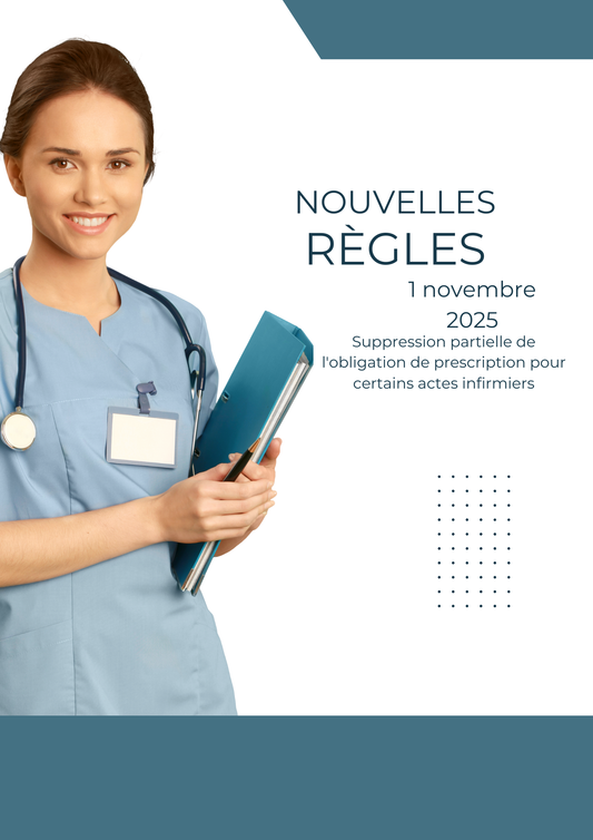 Nouvelle règle NIHDI - Suppression partielle de l'obligation de prescription pour certains actes infirmiers